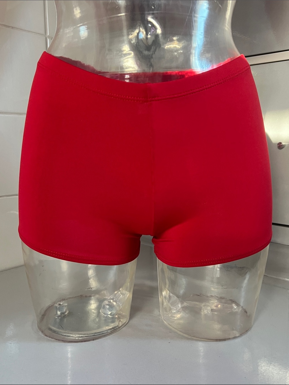 Body Wrappers Boy Short Dance Briefs Spanks Red XS NWOT